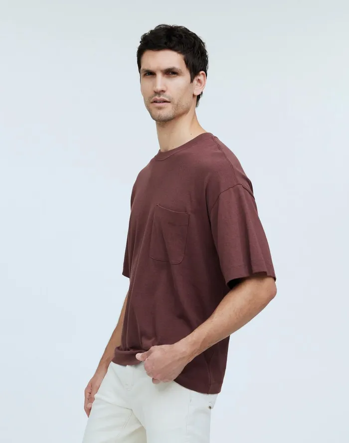 Men Tees Madewell CottonLinen Blend Boxy Tee