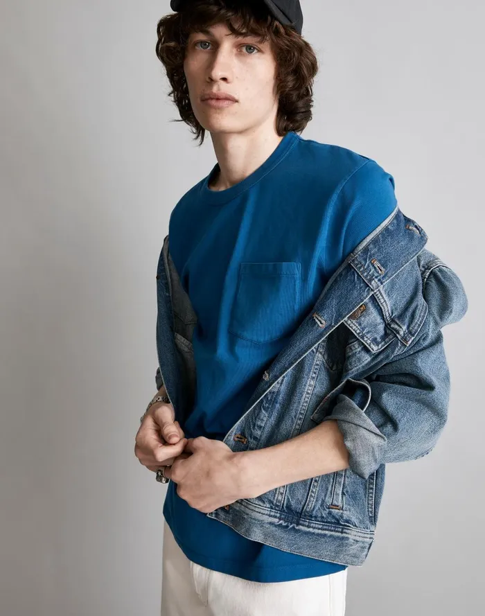 Men Tees Madewell GarmentDyed Allday Crewneck Pocket Tee