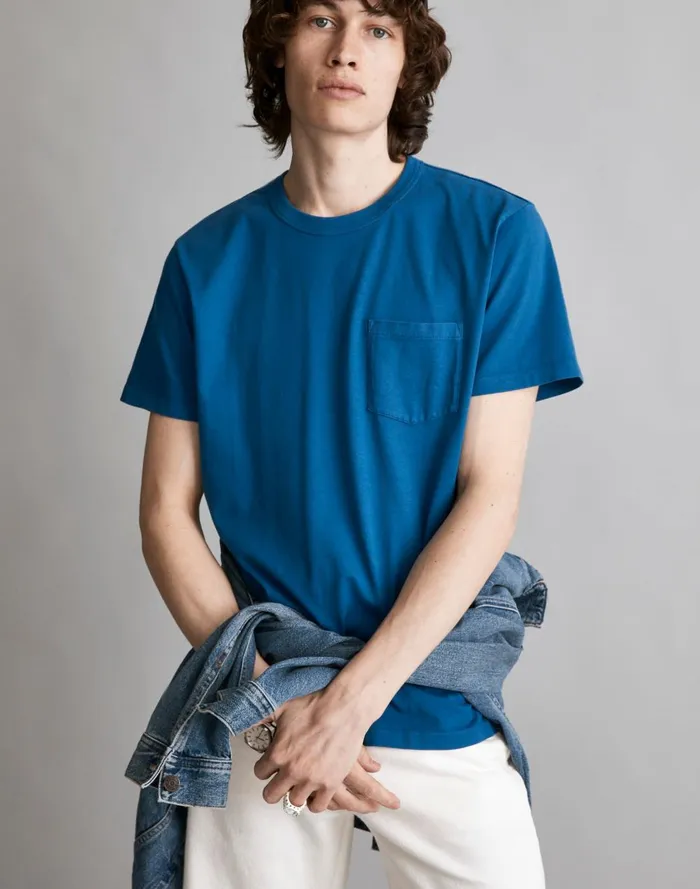Men Tees Madewell GarmentDyed Allday Crewneck Pocket Tee