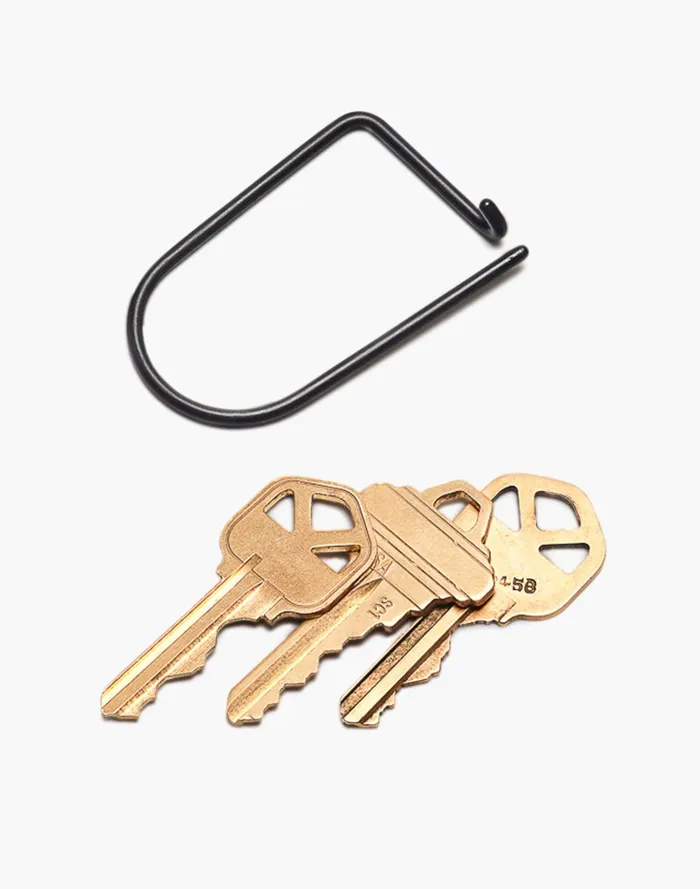 Men Wallets and Accessories Madewell Craighill Wilson Carbon Black Keyring