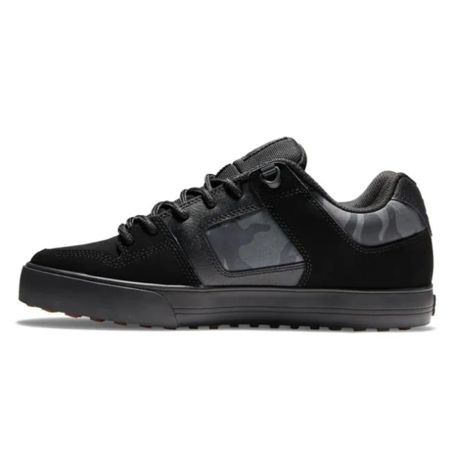 Men Winter Boots DC Men039s Pure Winterized Skate Shoes BlackCamo Print