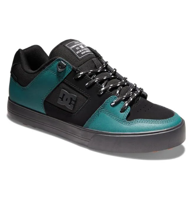 Men Winter Boots DC Men039s Pure Winterized Skate Shoes BlackGreenBlack