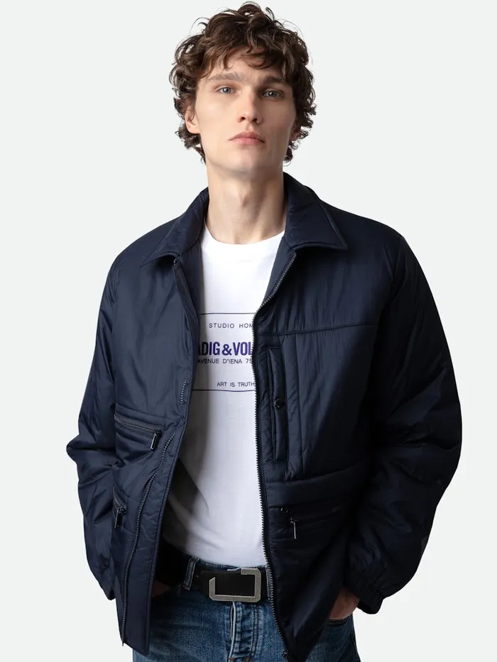 Men Zadig and Voltaire Jackets and Coats Back Jacket Encre