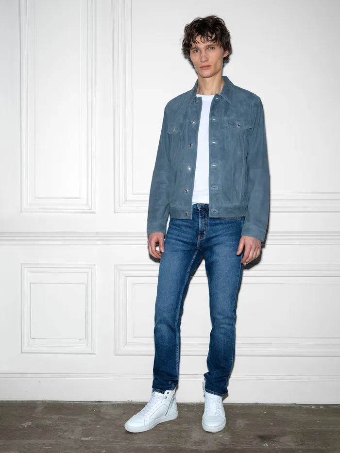 Men Zadig and Voltaire Jackets and Coats Base Suede Jacket Uniform