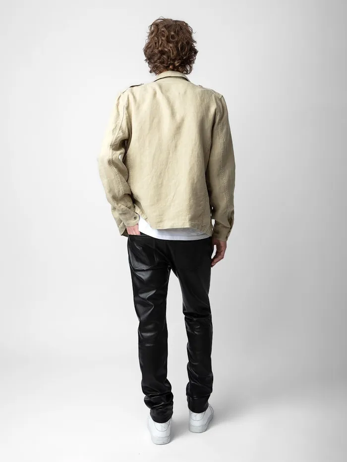 Men Zadig and Voltaire Jackets and Coats Kido Linen Jacket Light Beige