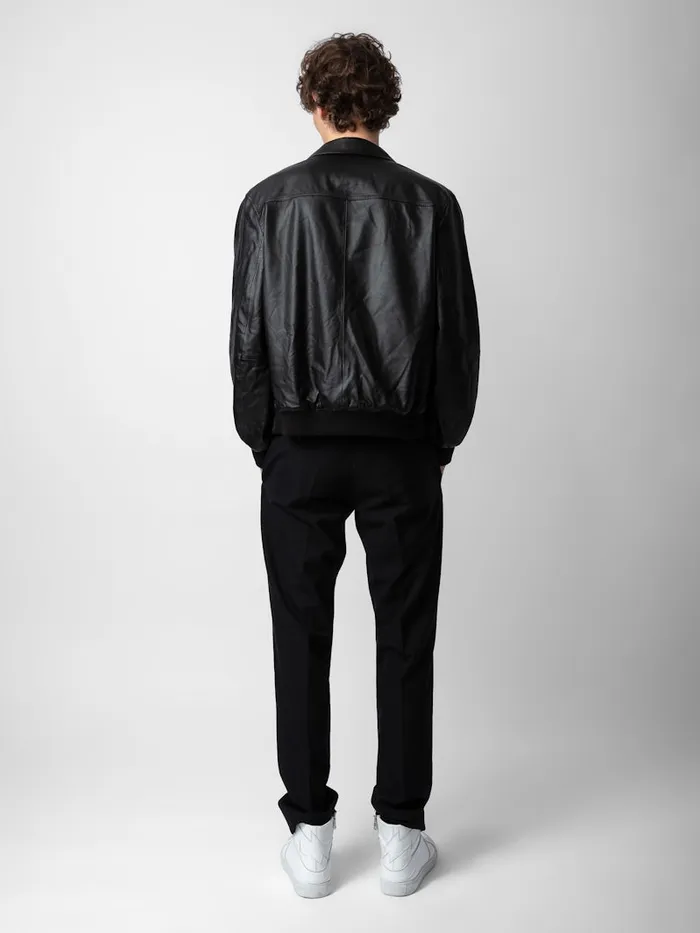 Men Zadig and Voltaire Jackets and Coats Mate Leather Jacket Black