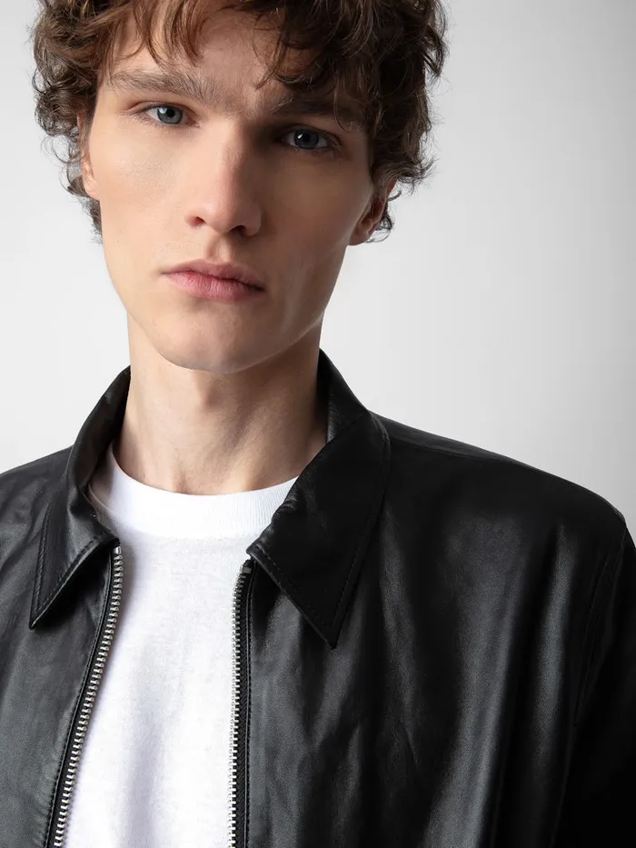 Men Zadig and Voltaire Jackets and Coats Mate Leather Jacket Black