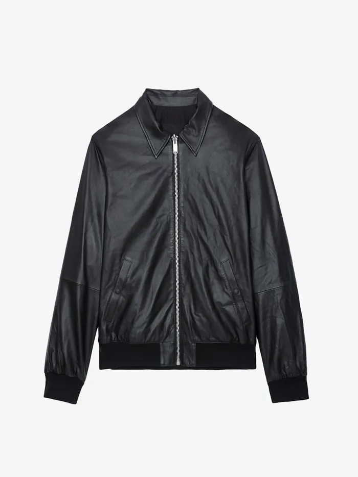 Men Zadig and Voltaire Jackets and Coats Mate Leather Jacket Black