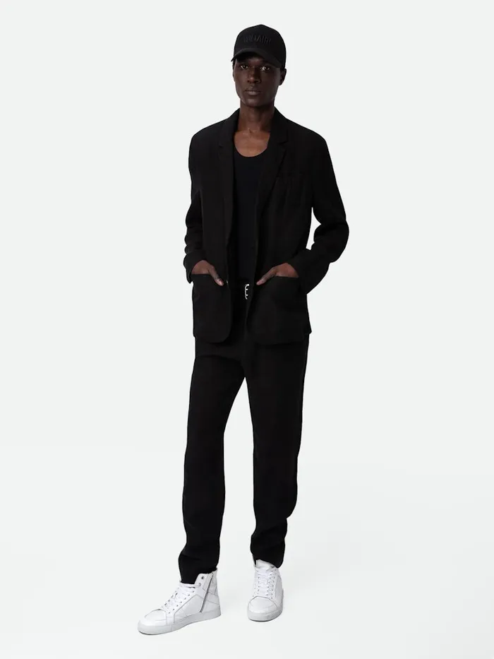Men Zadig and Voltaire Jackets and Coats Viks Linen Blazer Black