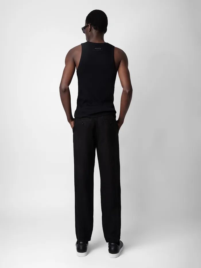 Men Zadig and Voltaire Pants and Shorts Pierce Linen Pants Black