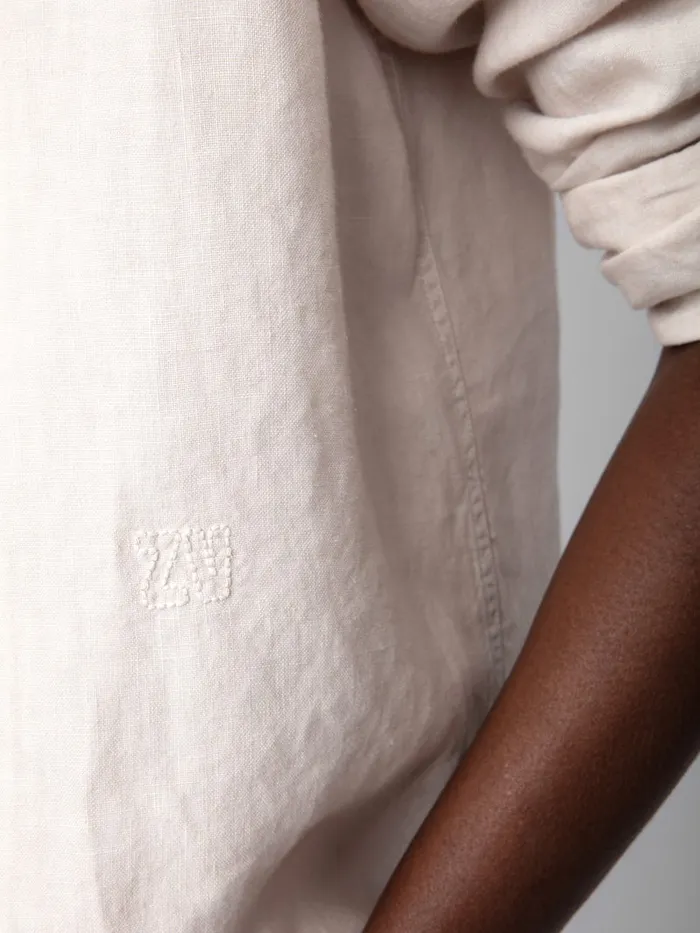 Men Zadig and Voltaire Shirts Stan Linen Shirt Naturel