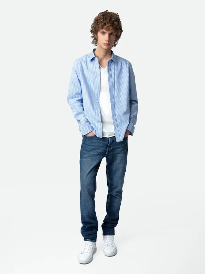 Men Zadig and Voltaire Shirts Stan Shirt Ciel
