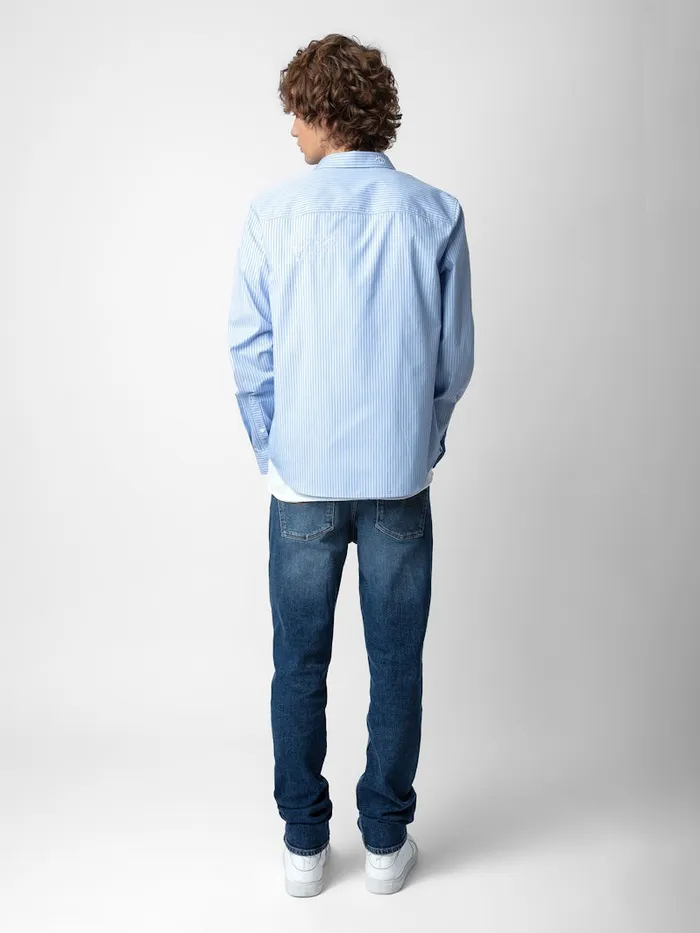 Men Zadig and Voltaire Shirts Stan Shirt Ciel