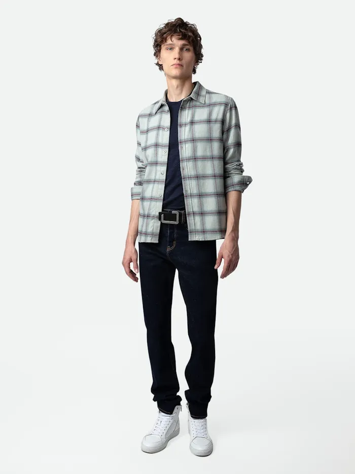 Men Zadig and Voltaire Shirts Stan Shirt Oyster