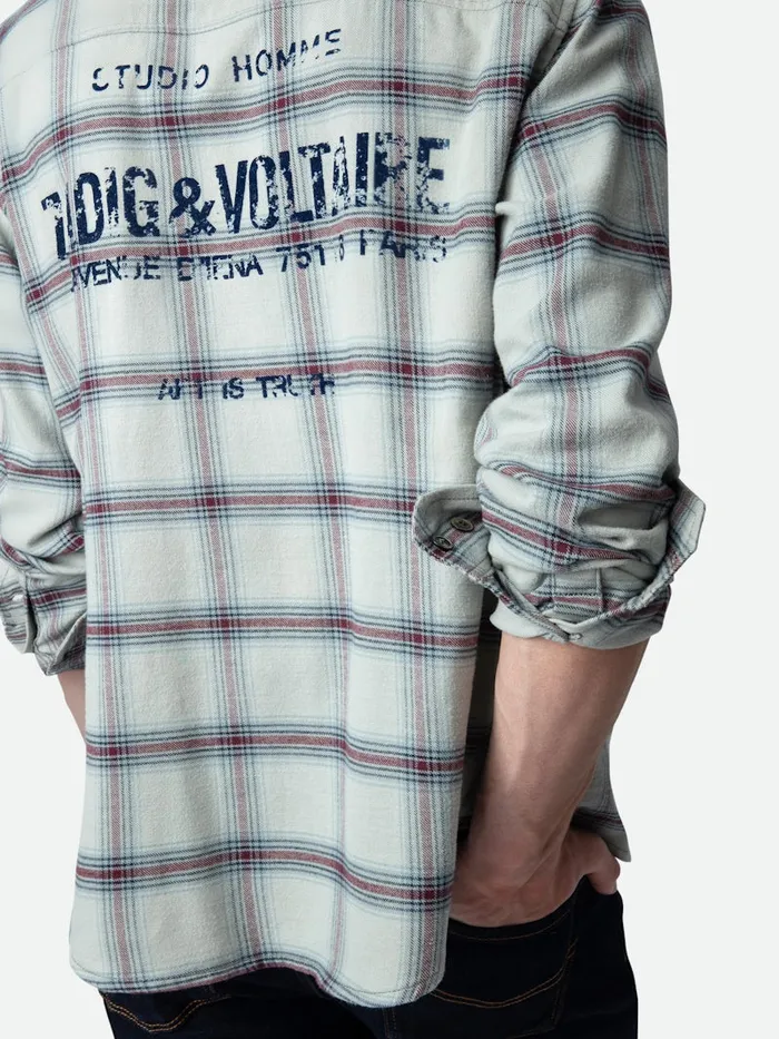 Men Zadig and Voltaire Shirts Stan Shirt Oyster