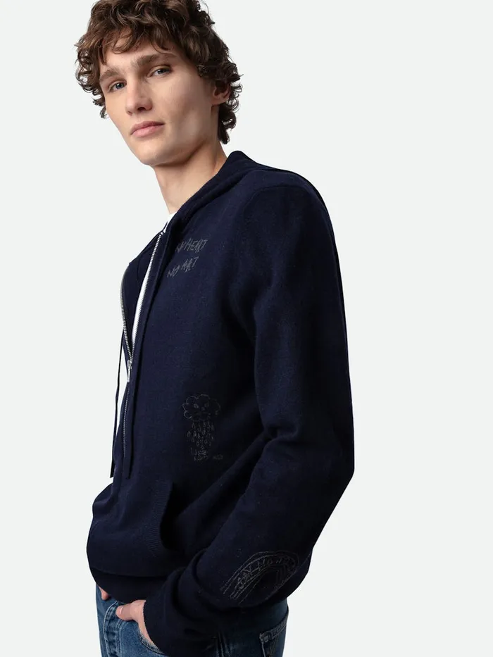 Men Zadig and Voltaire Sweaters and Cardigans Clash Cardigan Encre