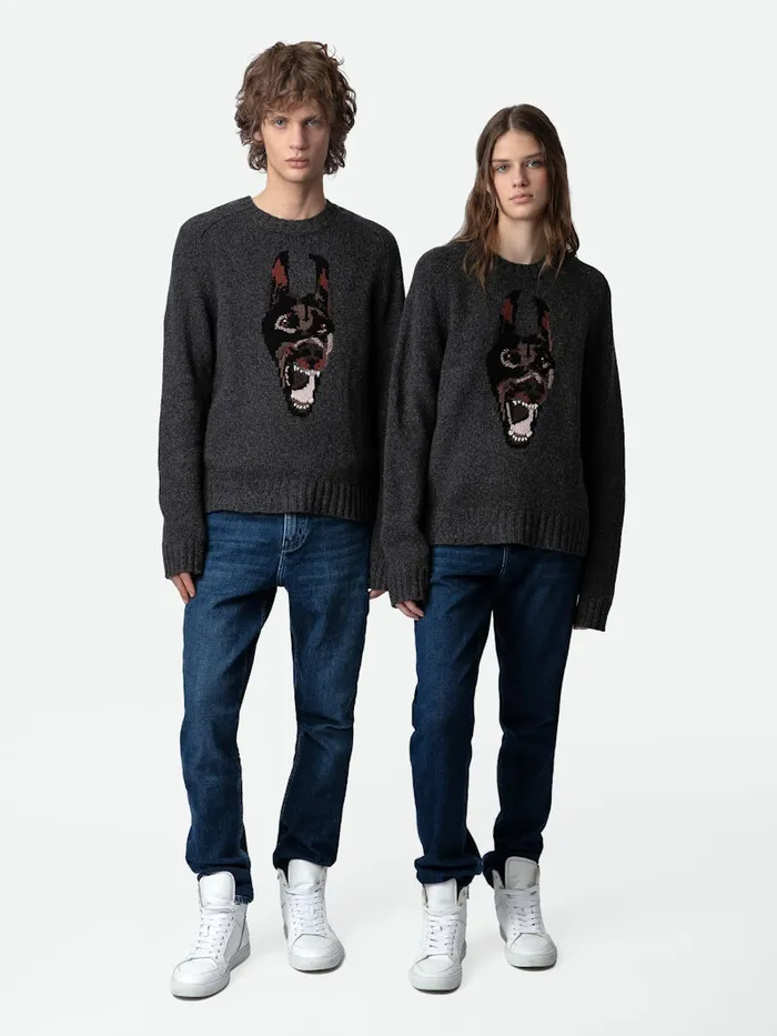 Men Zadig and Voltaire Sweaters and Cardigans Jordan Sweater Anthracite
