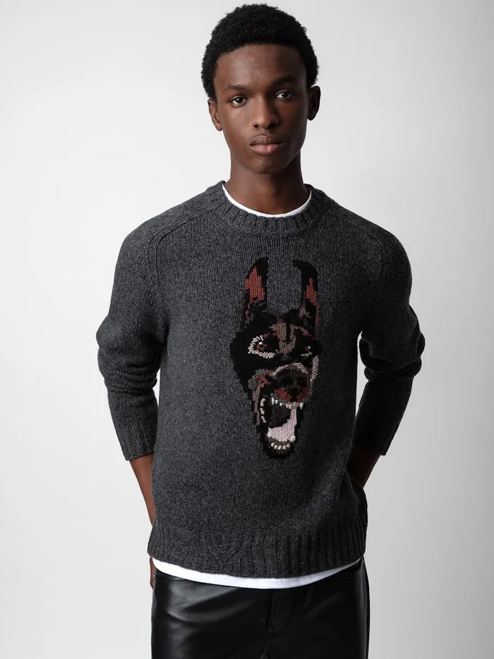 Men Zadig and Voltaire Sweaters and Cardigans Jordan Sweater Anthracite