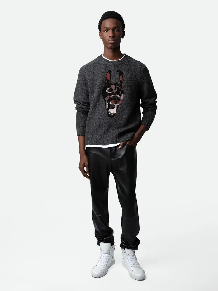 Men Zadig and Voltaire Sweaters and Cardigans Jordan Sweater Anthracite