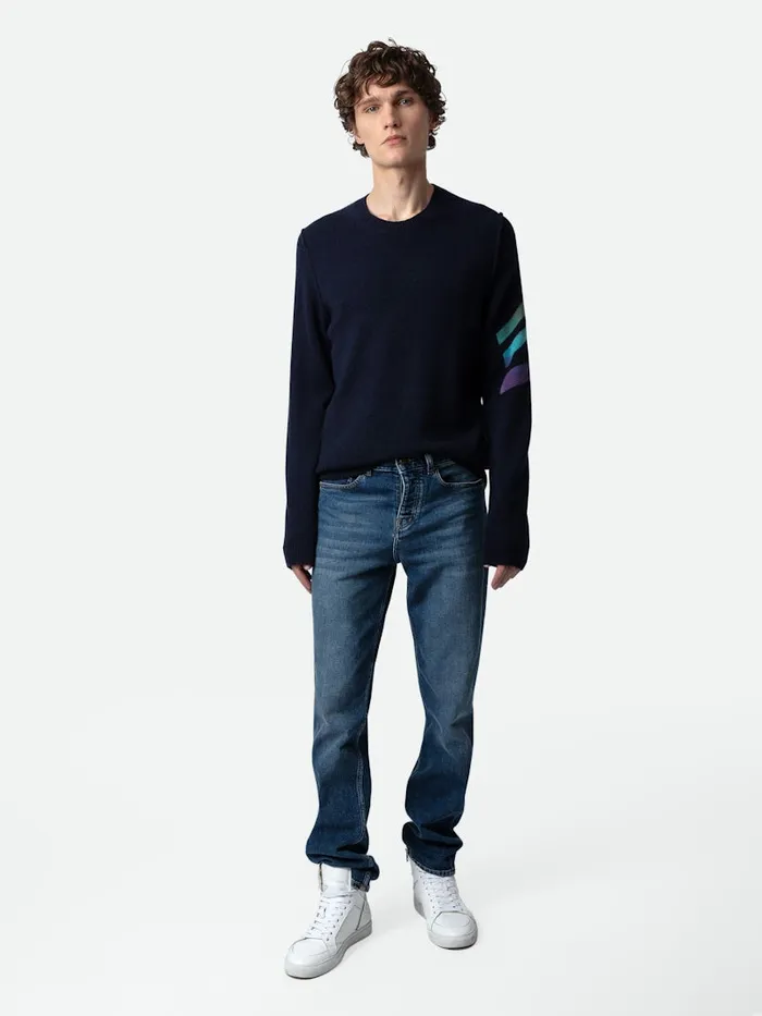 Men Zadig and Voltaire Sweaters and Cardigans Kennedy Cashmere Sweater Encre
