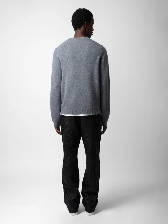 Men Zadig and Voltaire Sweaters and Cardigans Kennedy Cashmere Sweater Gris Moyen