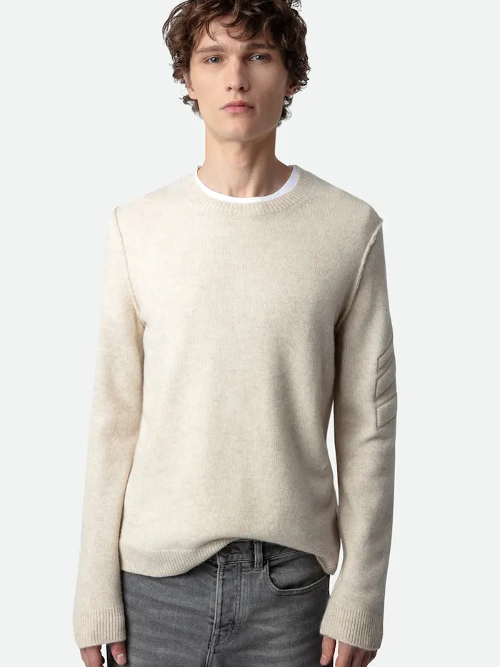 Men Zadig and Voltaire Sweaters and Cardigans Kennedy Cashmere Sweater Sugar