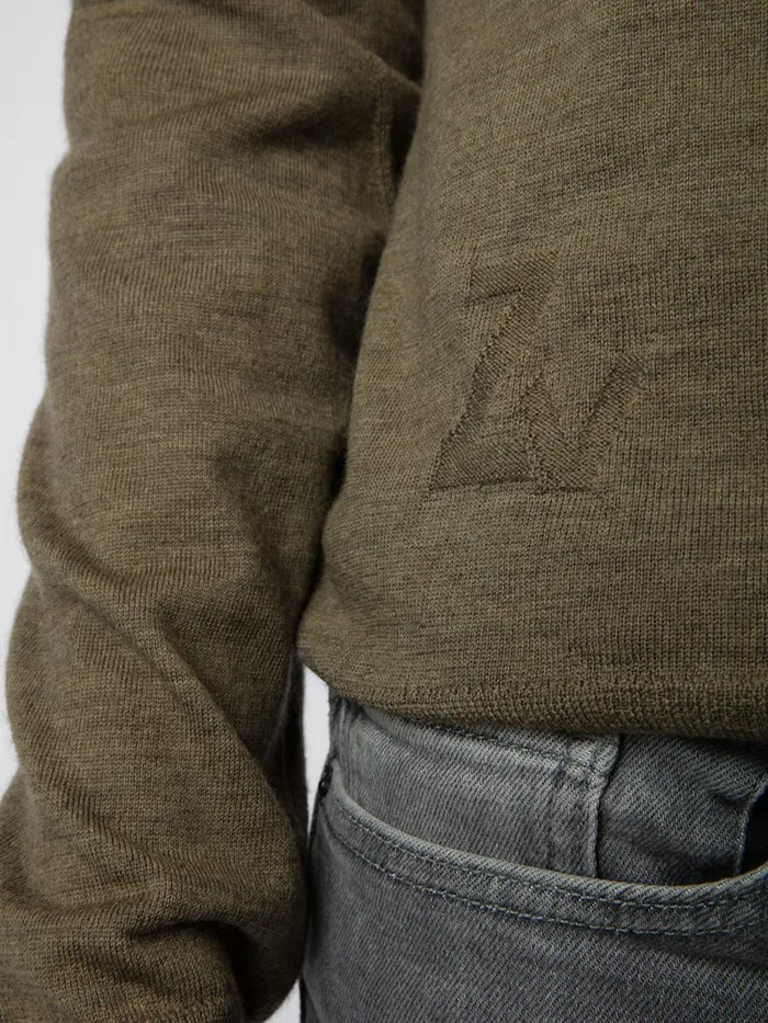 Men Zadig and Voltaire Sweaters and Cardigans Kennedy Sweater Used Kaki