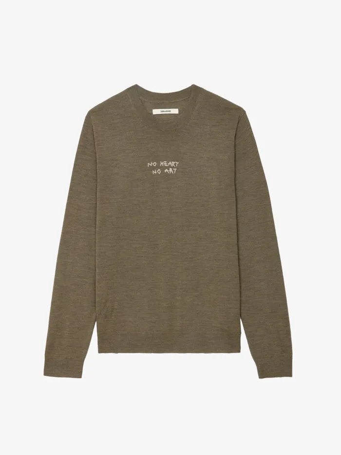 Men Zadig and Voltaire Sweaters and Cardigans Kennedy Sweater Used Kaki