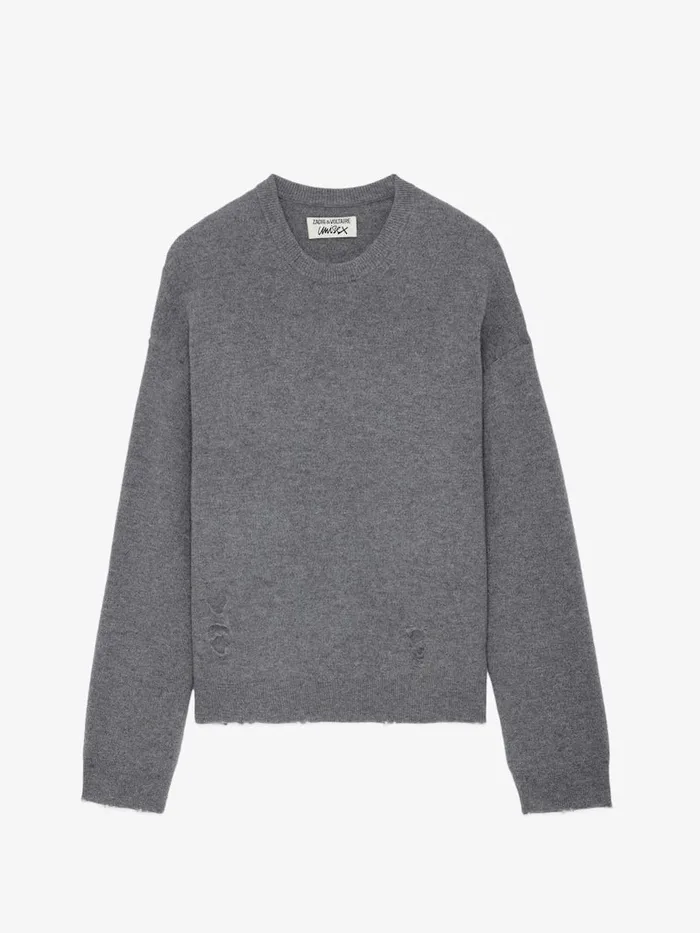 Men Zadig and Voltaire Sweaters and Cardigans Marko Sweater Gris Moyen