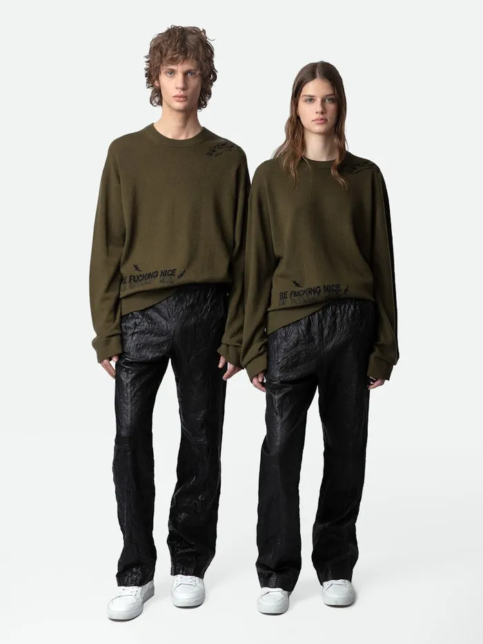 Men Zadig and Voltaire Sweaters and Cardigans Marko Sweater Used Kaki