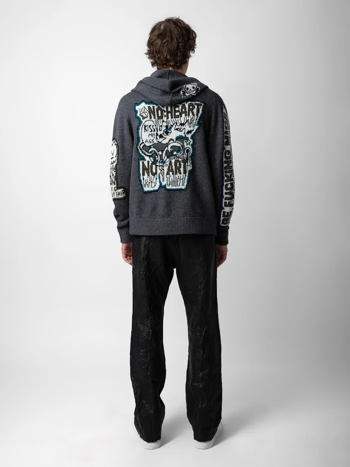 Men Zadig and Voltaire Sweaters and Cardigans Oliver Cardigan Anthracite