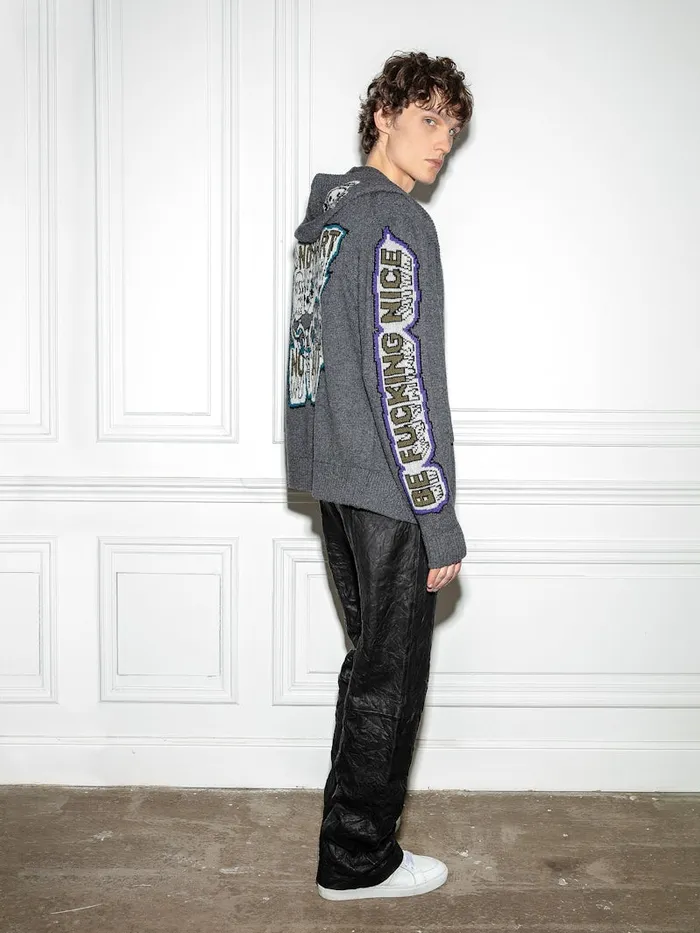 Men Zadig and Voltaire Sweaters and Cardigans Oliver Cardigan Anthracite