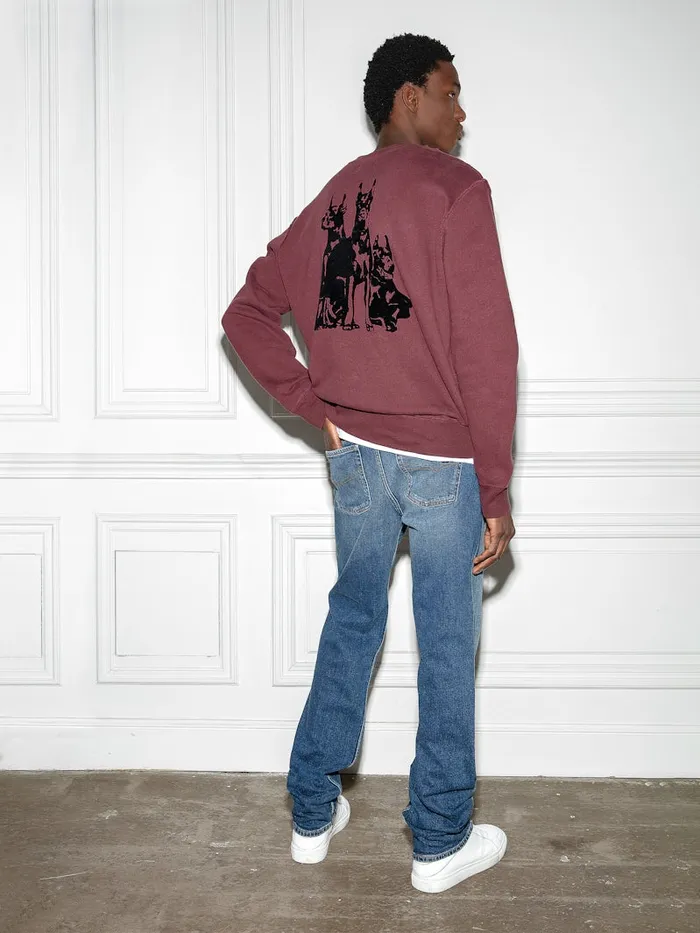Men Zadig and Voltaire Sweaters and Cardigans Simba Sweatshirt Cherry Red