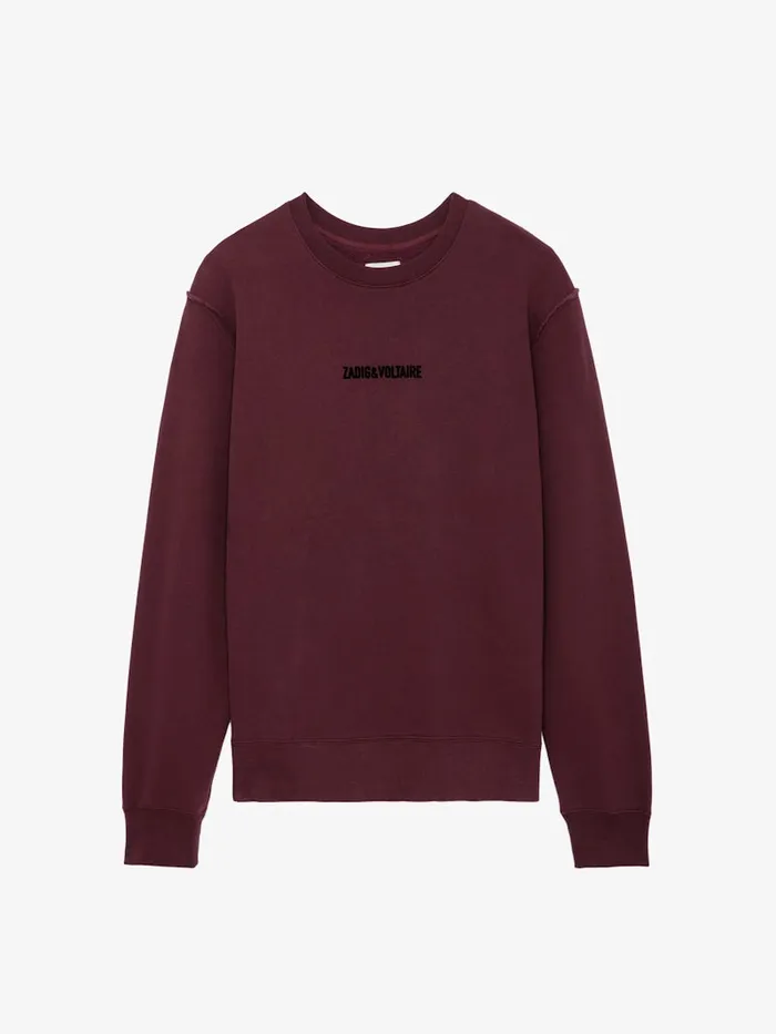 Men Zadig and Voltaire Sweaters and Cardigans Simba Sweatshirt Cherry Red