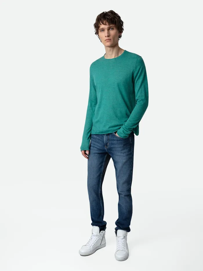 Men Zadig and Voltaire Sweaters and Cardigans Teiss Cashmere Sweater Aqua