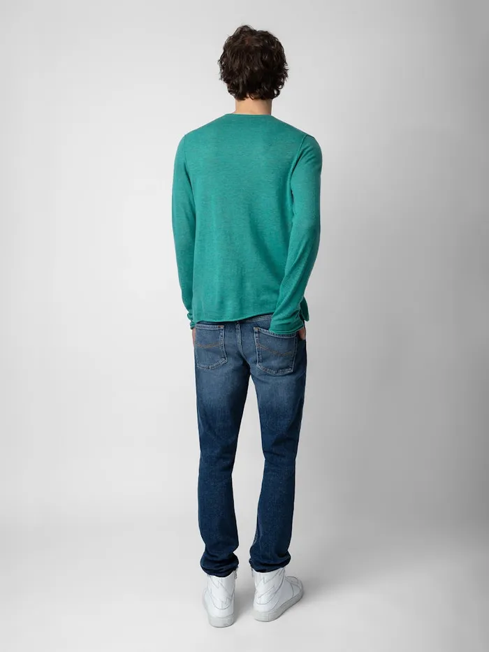 Men Zadig and Voltaire Sweaters and Cardigans Teiss Cashmere Sweater Aqua