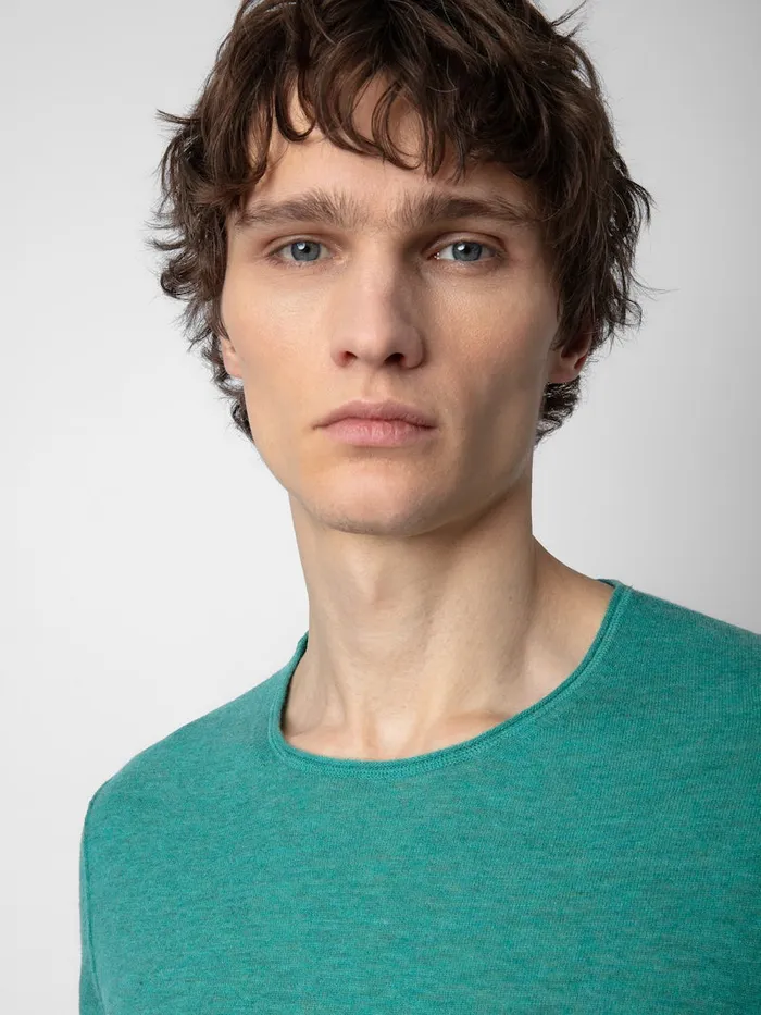 Men Zadig and Voltaire Sweaters and Cardigans Teiss Cashmere Sweater Aqua