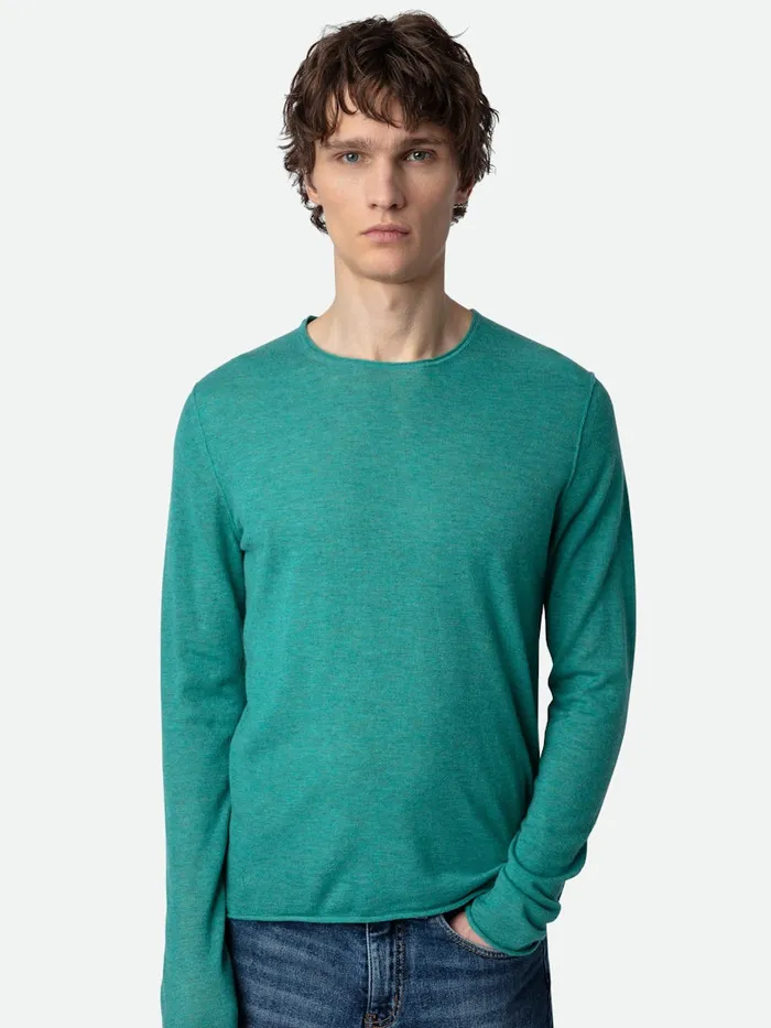 Men Zadig and Voltaire Sweaters and Cardigans Teiss Cashmere Sweater Aqua
