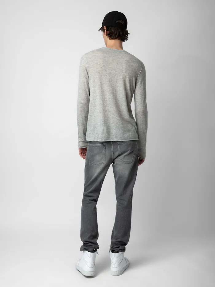 Men Zadig and Voltaire Sweaters and Cardigans Teiss Cashmere Sweater Light Grey