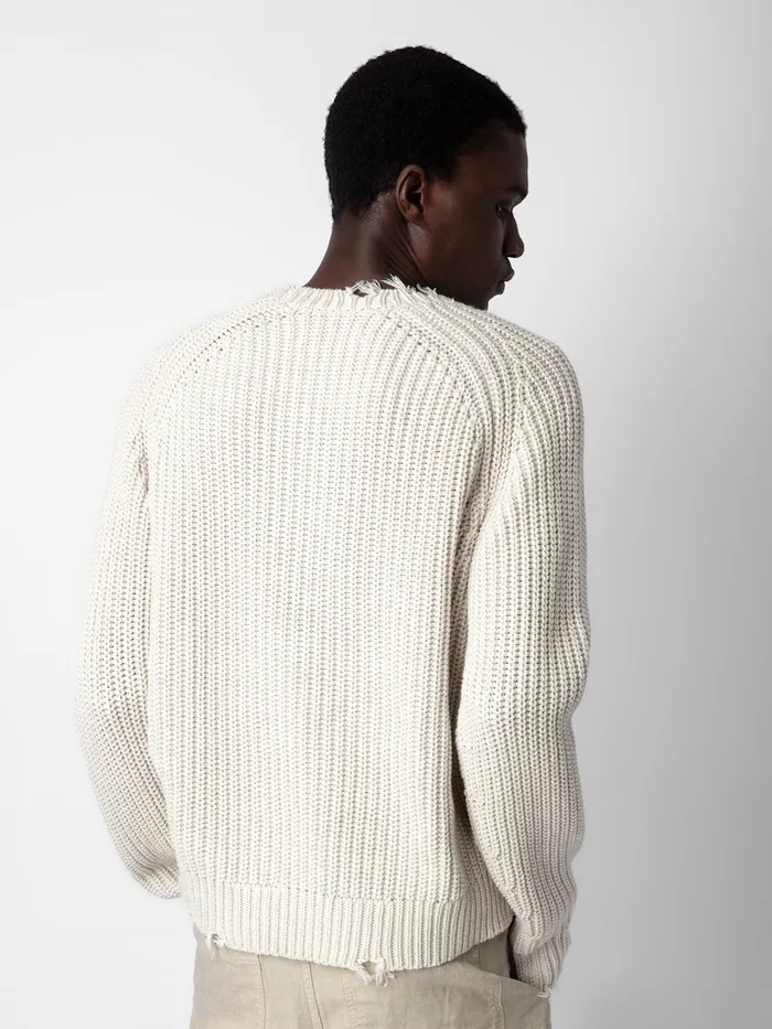 Men Zadig and Voltaire Sweaters and Cardigans Tim Sweater Naturel