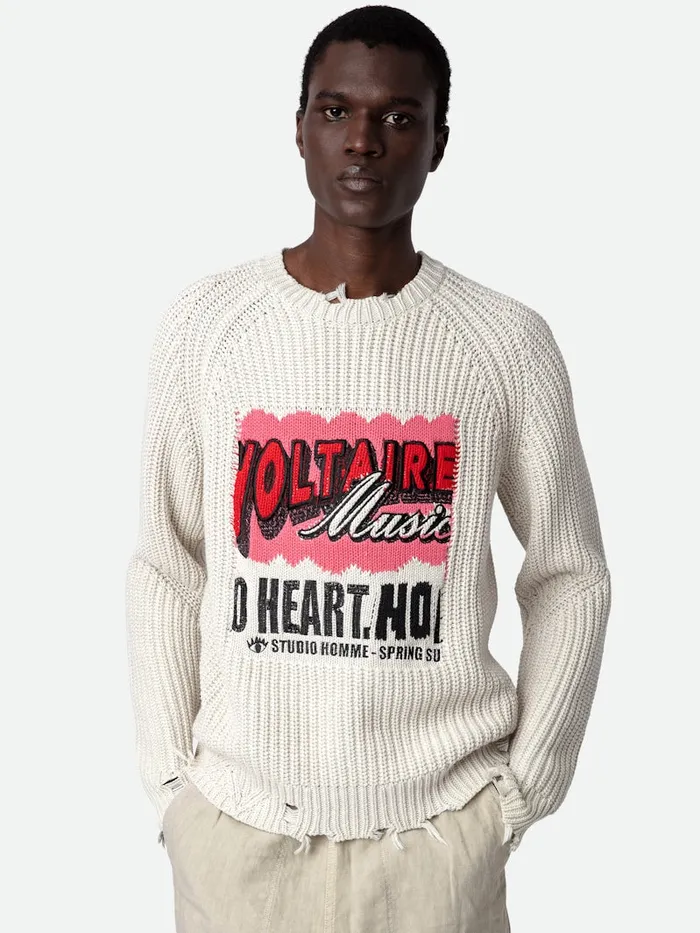 Men Zadig and Voltaire Sweaters and Cardigans Tim Sweater Naturel