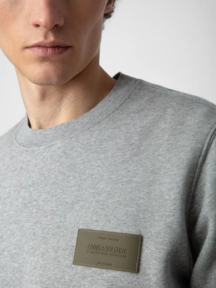 Men Zadig and Voltaire Sweatshirts Aime Sweatshirt Gris Chine