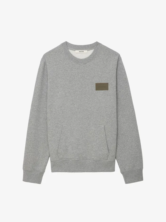 Men Zadig and Voltaire Sweatshirts Aime Sweatshirt Gris Chine