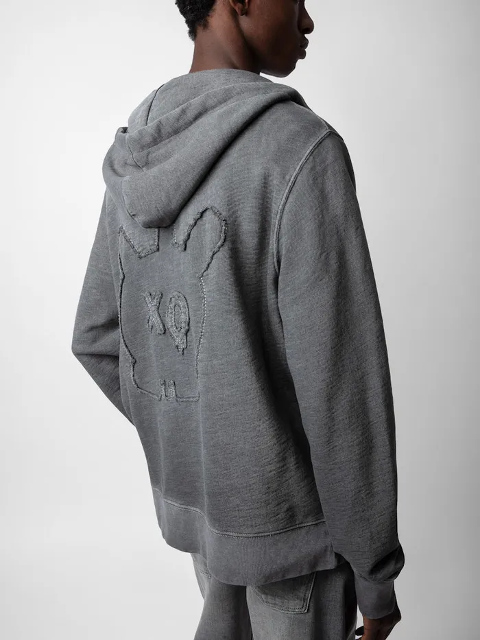 Men Zadig and Voltaire Sweatshirts Alex Skull Sweatshirt Anthracite
