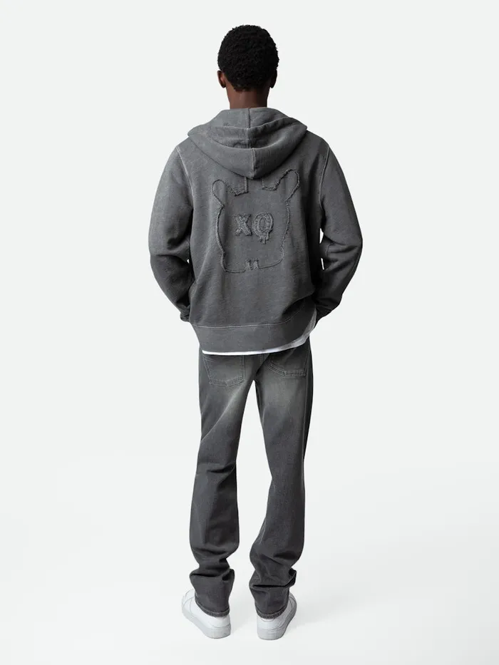Men Zadig and Voltaire Sweatshirts Alex Skull Sweatshirt Anthracite