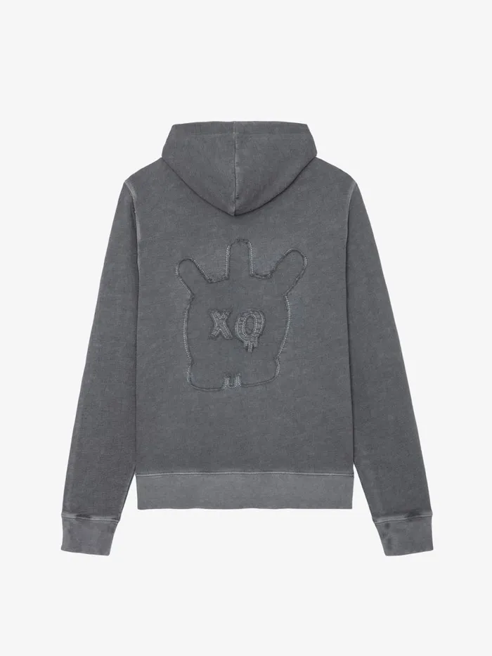 Men Zadig and Voltaire Sweatshirts Alex Skull Sweatshirt Anthracite