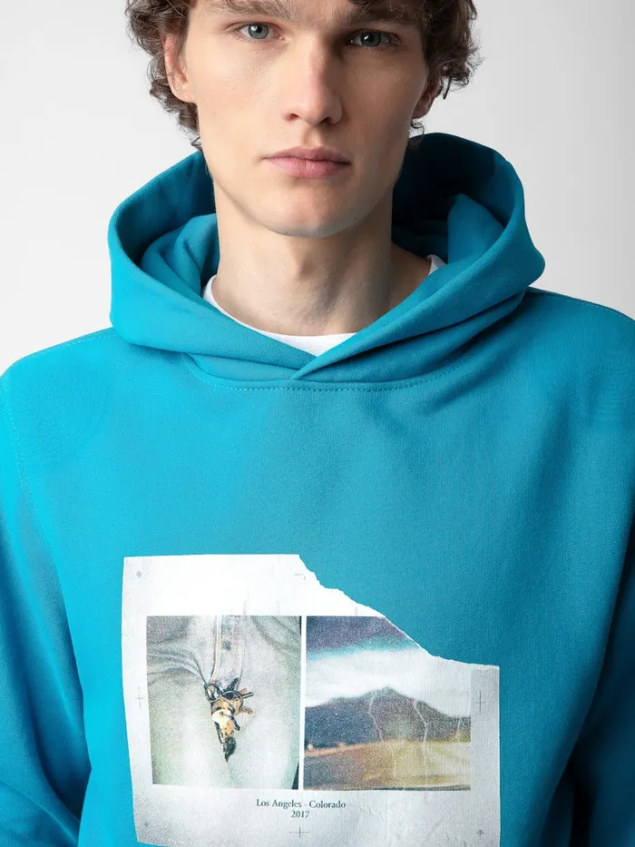 Men Zadig and Voltaire Sweatshirts Sanchi Photoprint Sweatshirt Duck
