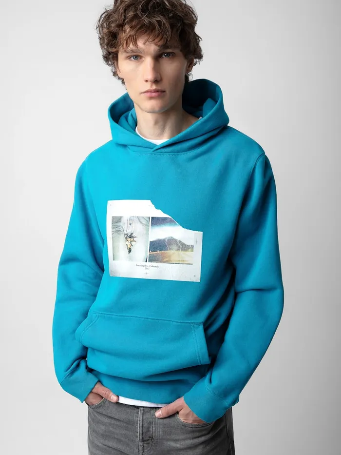 Men Zadig and Voltaire Sweatshirts Sanchi Photoprint Sweatshirt Duck