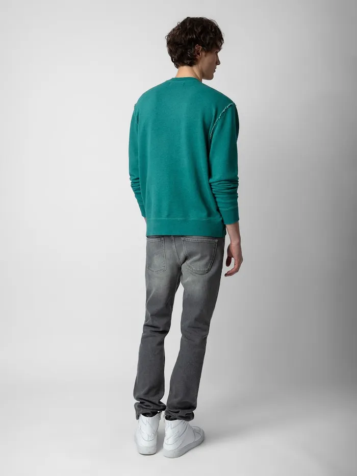 Men Zadig and Voltaire Sweatshirts Simba Sweatshirt Aqua