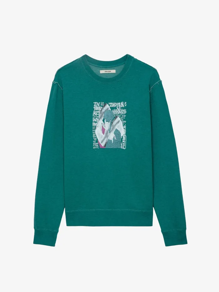 Men Zadig and Voltaire Sweatshirts Simba Sweatshirt Aqua